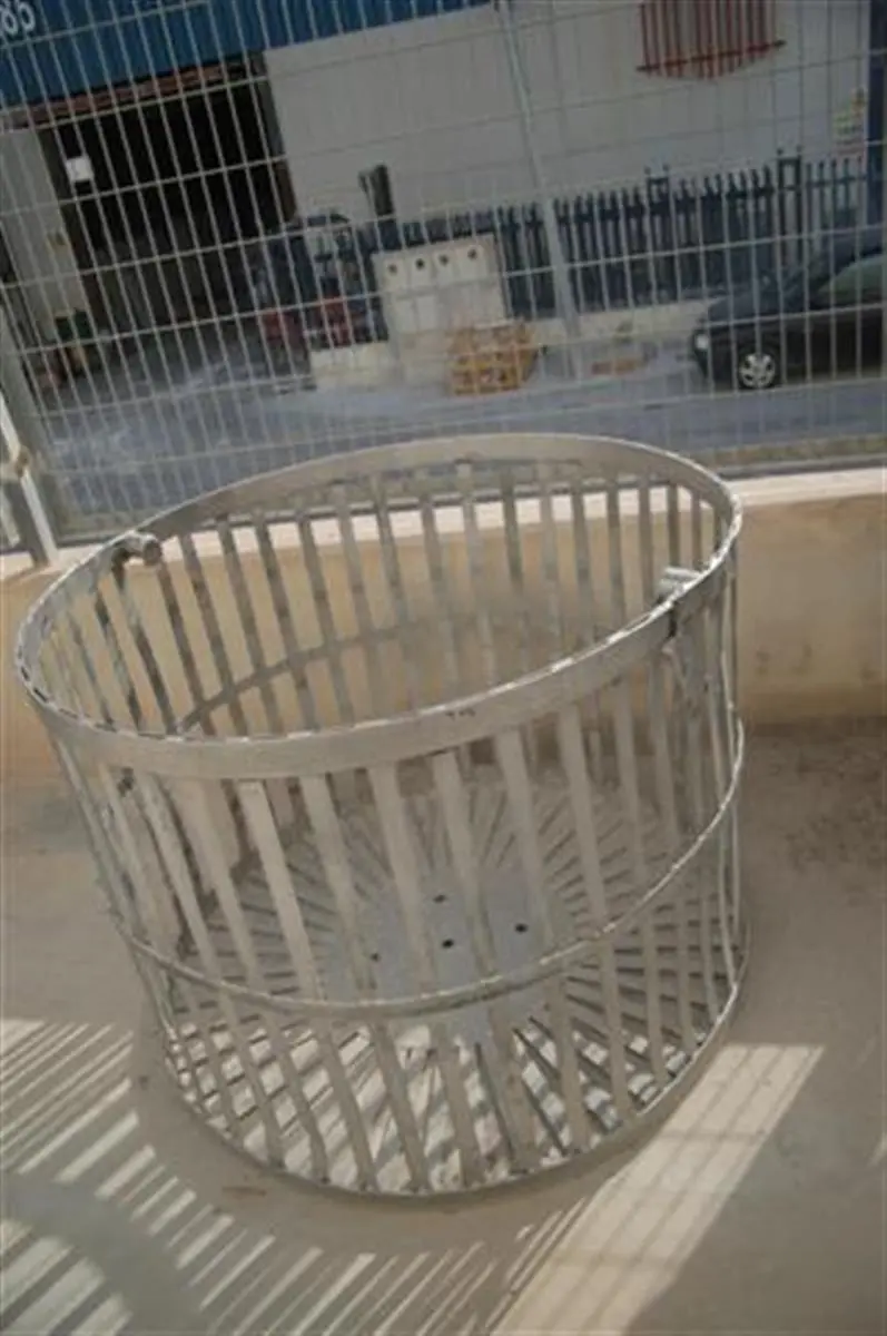 S/S CYLINDRICAL BASKET FOR COOKING TANKS, DIAMETER 1.10 M-1