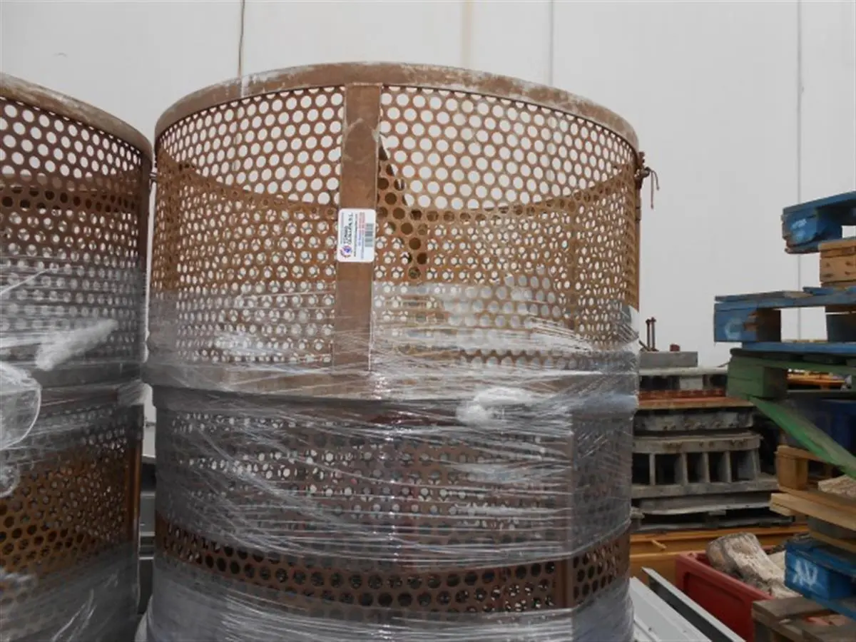 S/S CYLINDRICAL BASKET, DIAMETER: 1.10 M-1