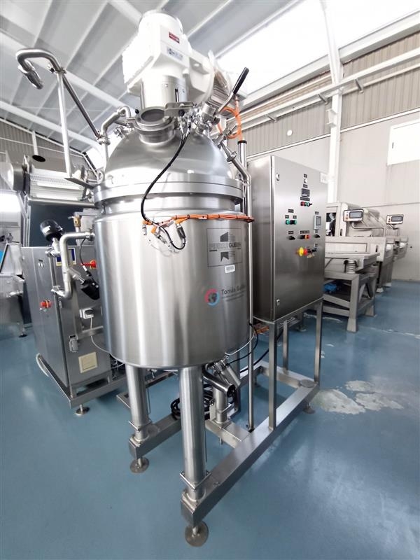 S/S PIERRE GUERIN JACKETED KETTLE/ MIXER 250 L-1